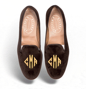 custom monogram loafers